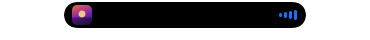 Collapsed notch with album art on the left and animated equalizer bars on the right